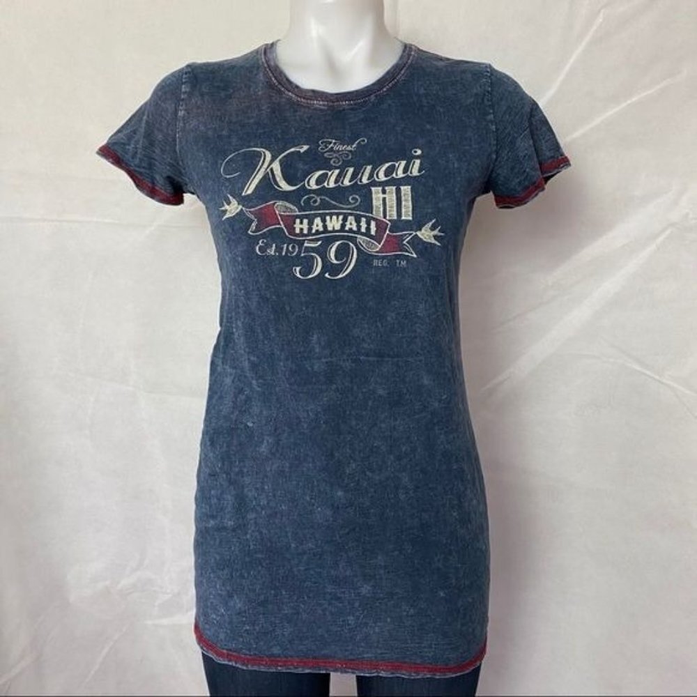 Premium Brand Kauai Hawaii 1959 Acid Wash Souvenir Heavy Stitch Long Size L